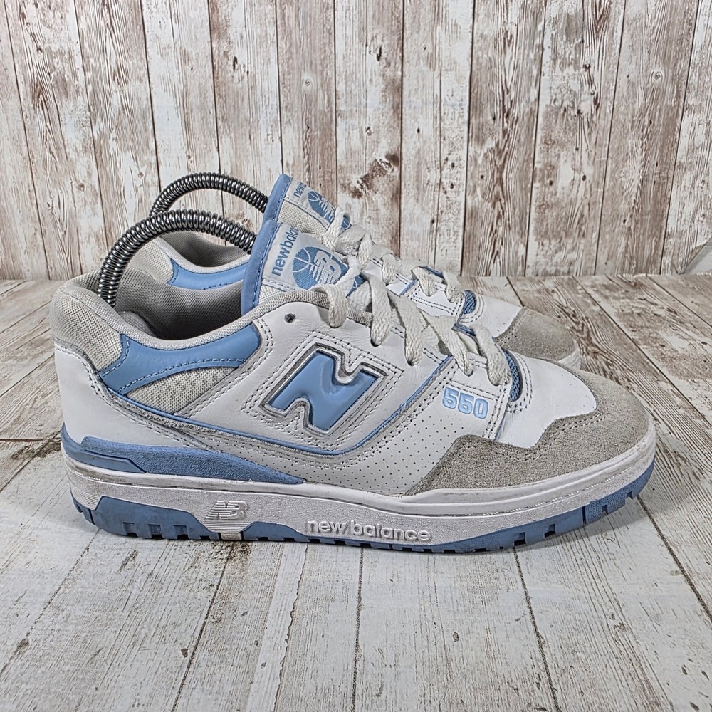 New Balance 550 Womens 7.5 White Light Blue Grey Sneakers BB550LSB